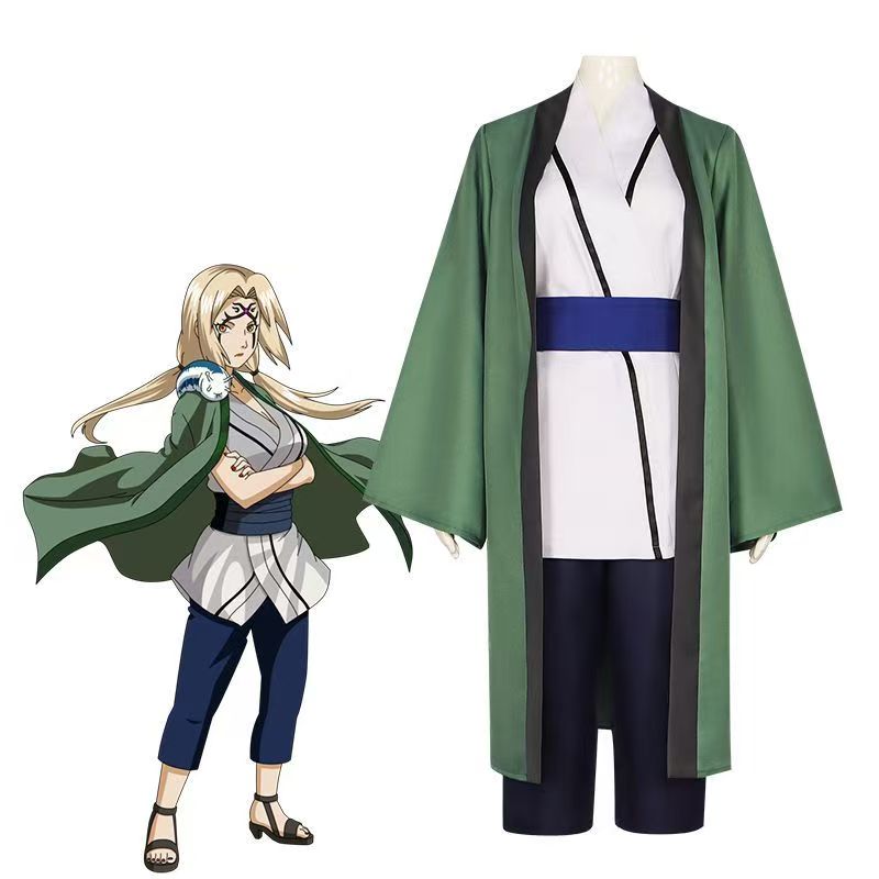 Cosplay Anime Tsunade - Fantasia de Cosplay Tsunade, Conjunto Completo,