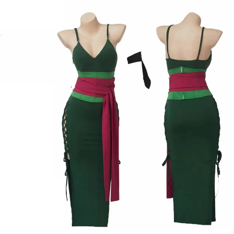 Anime Zoro Cosplay Female - Anime wano country roronoa cosplay traje