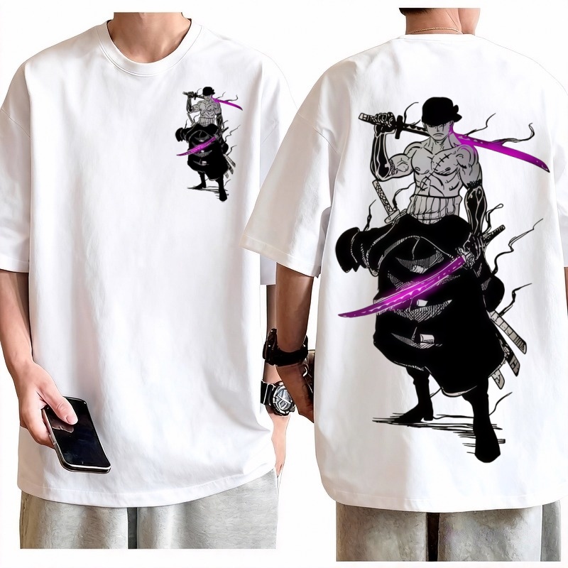 Cosplay Anime Zoro - Camiseta Masculina 2026 One Piece Roronoa