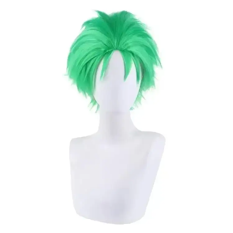 Cosplay Anime Zoro - Anime penteado-costas peruca verde camada curta