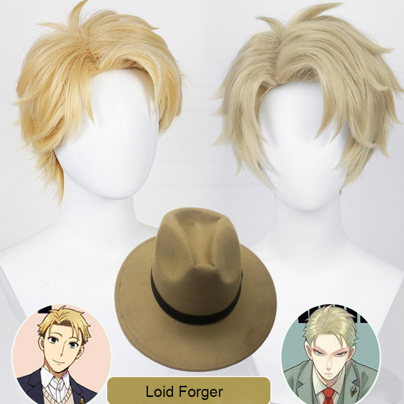 Spy Family Outfit - Loid Forger Cosplay Peruca e Boné,