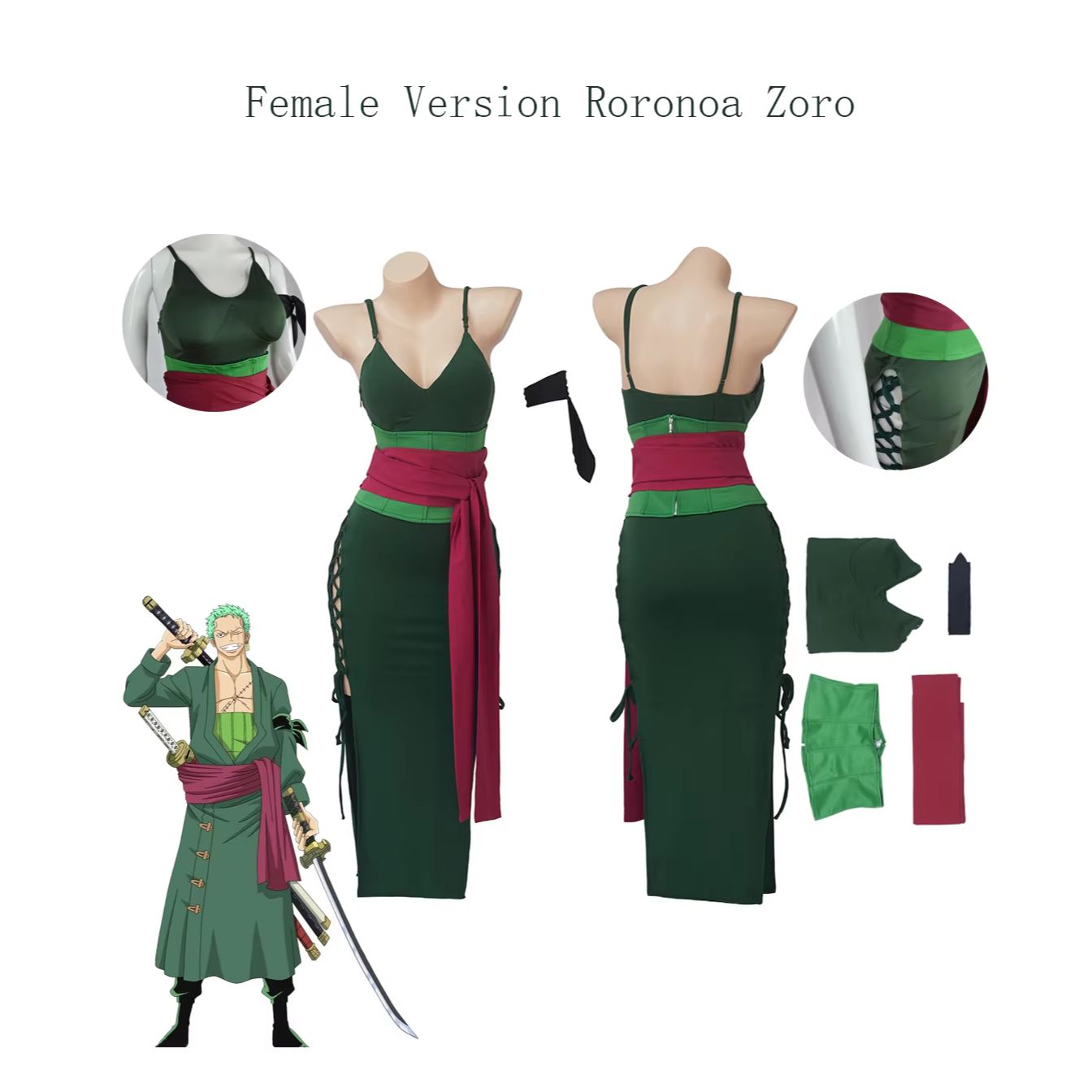 Cosplay Anime Zoro - Fantasia de Cosplay Roronoa Zoro para