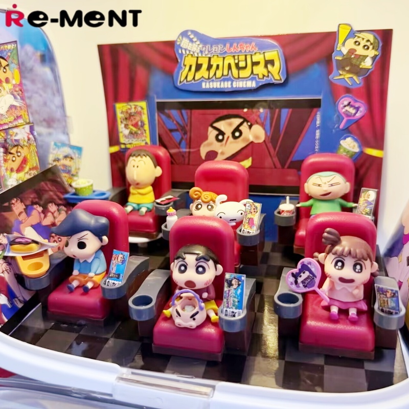 Anime Cosplay Rental - Re-Ment Genuíno Crayon Shin-Chan Kasukabe Cinema