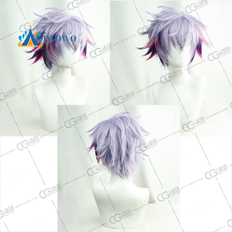 Anime Cosplay Long Hair - Peruca de cosplay Fuwa Minato, acessórios