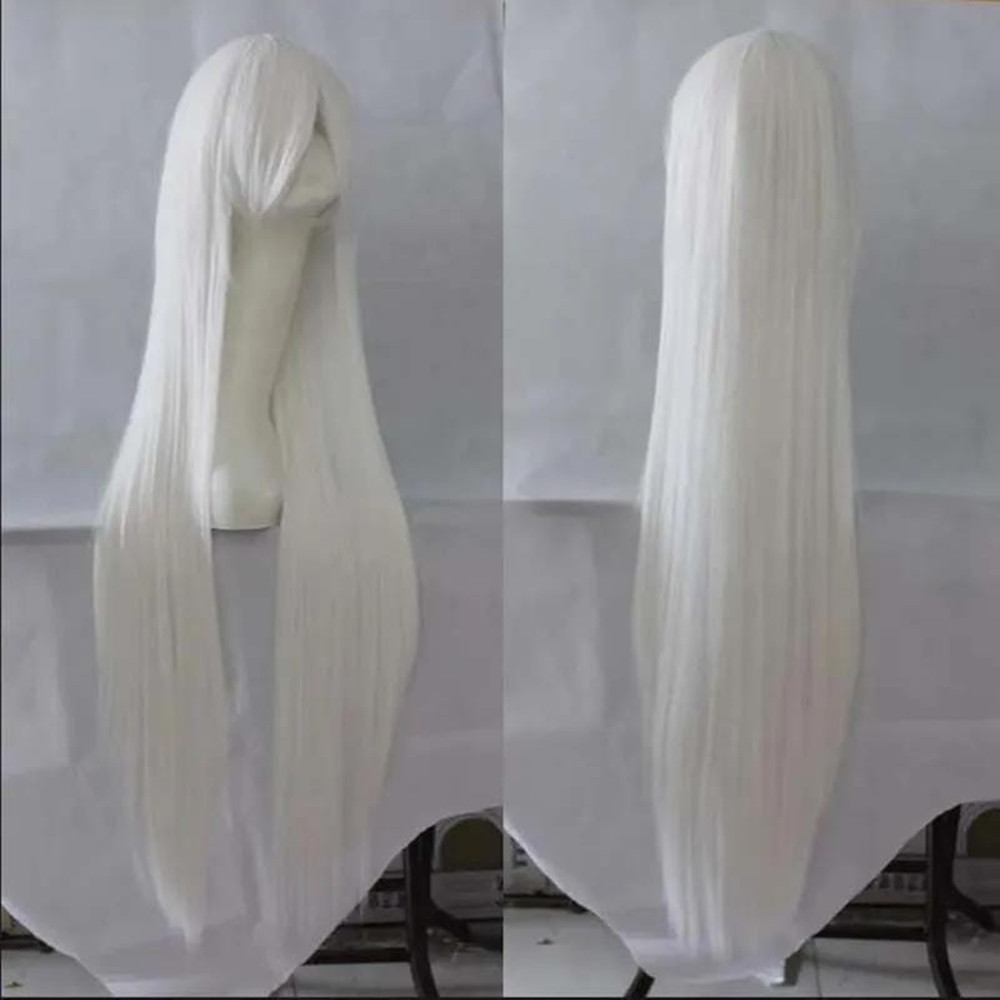 Cosplay Anime White Hair - Perucas de Cosplay Longas de 100cm