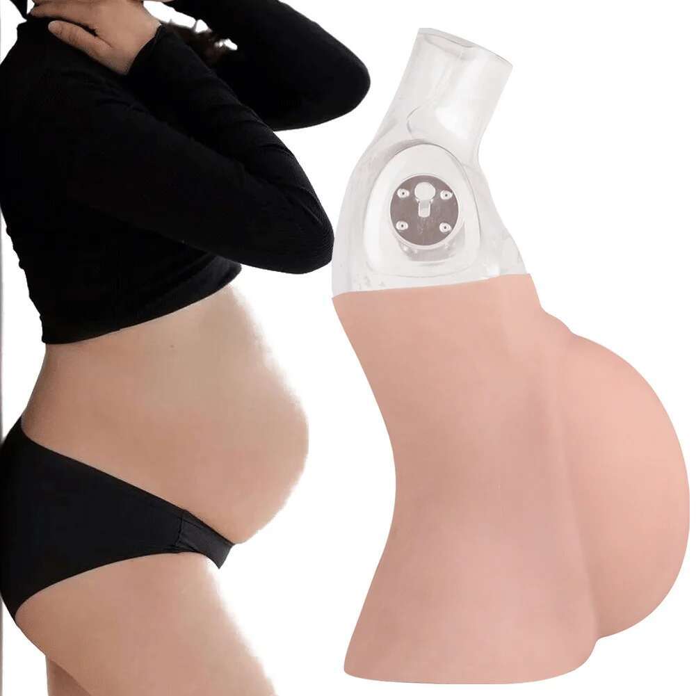 Anime Cosplay Pregnant - Nenhum mudline barriga grávida falsa grávida