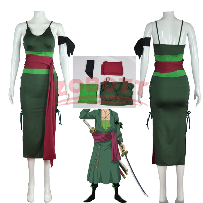 Anime Zoro Cosplay Female - Fantasia de Cosplay Anime Roronoa Zoro