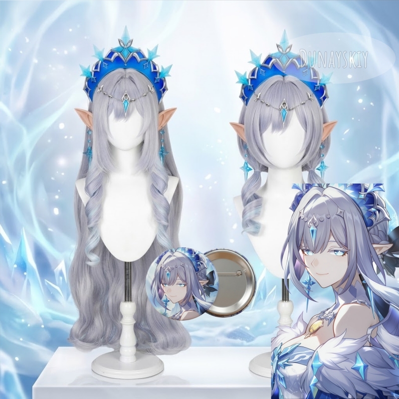 Anime Cosplay Long Hair - Peruca de Cosplay Genshin Impact Anastasia,