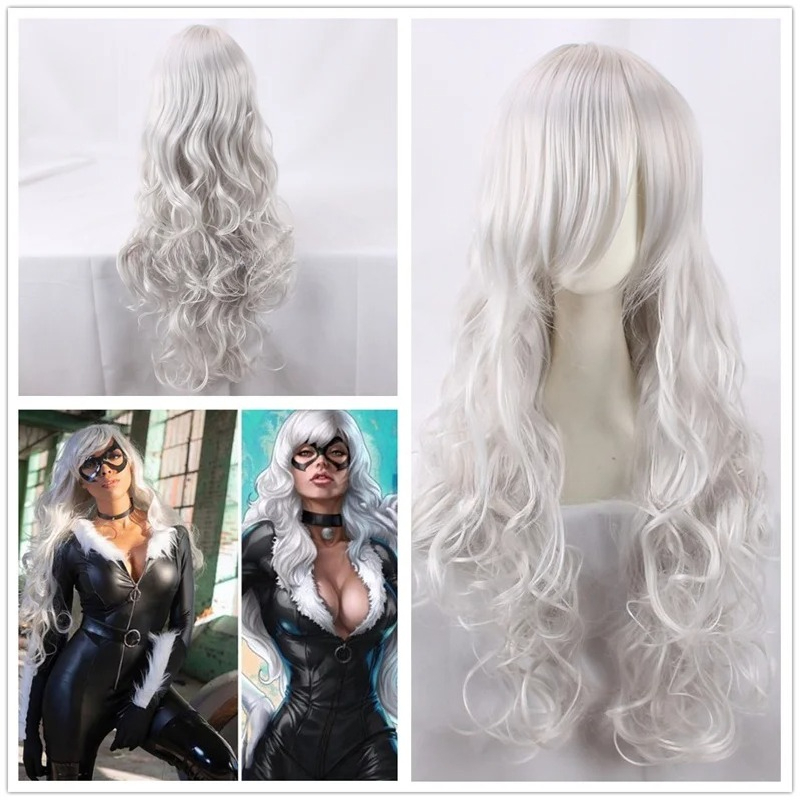 Peruca de Cosplay de Gato Pret - Cosplay Anime White Hair avaliação e preço