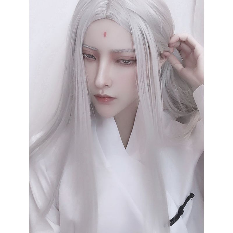 Peruca Masculina Hanfu de Cabe - Anime Cosplay Long Hair avaliação e preço
