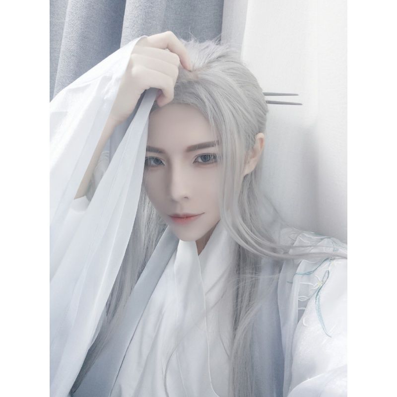 Peruca Masculina Hanfu de Cabe - Anime Cosplay Long Hair avaliação e preço