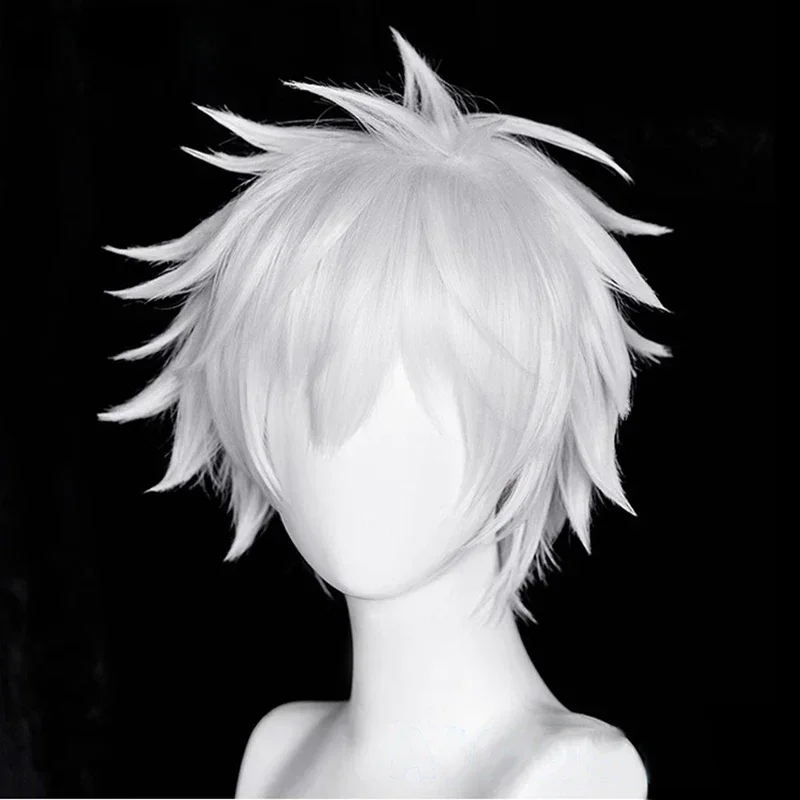 Peruca Branca de Cosplay Gojo  - Cosplay Anime White Hair avaliação e preço