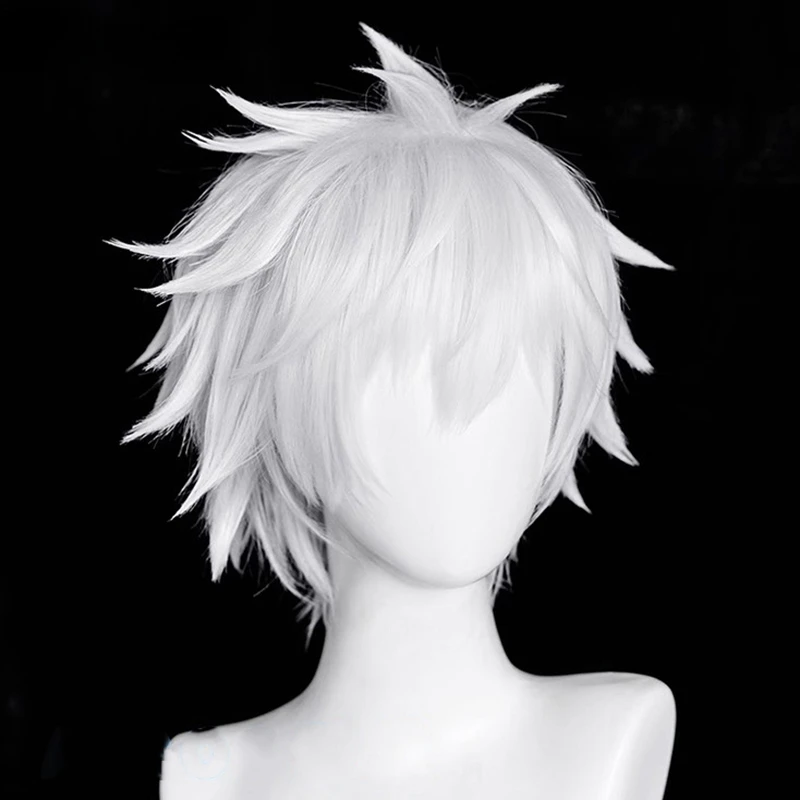 Peruca Branca de Cosplay Gojo  - Cosplay Anime White Hair avaliação e preço