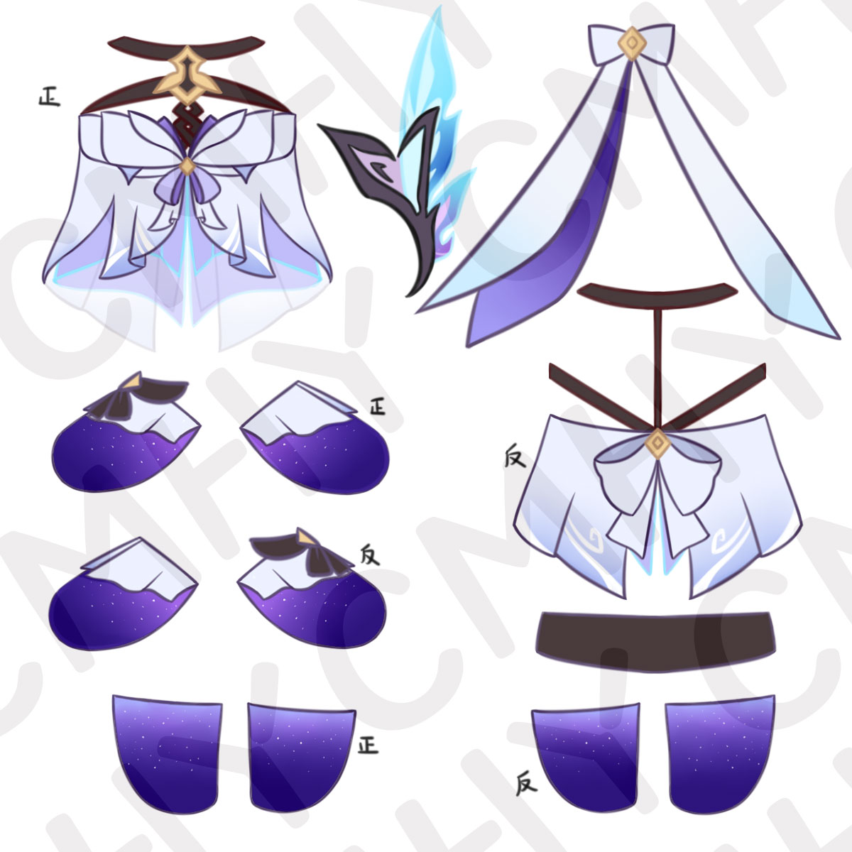 Jogo genshin impacto skirk gat - Anime Cosplay Women avaliação e preço