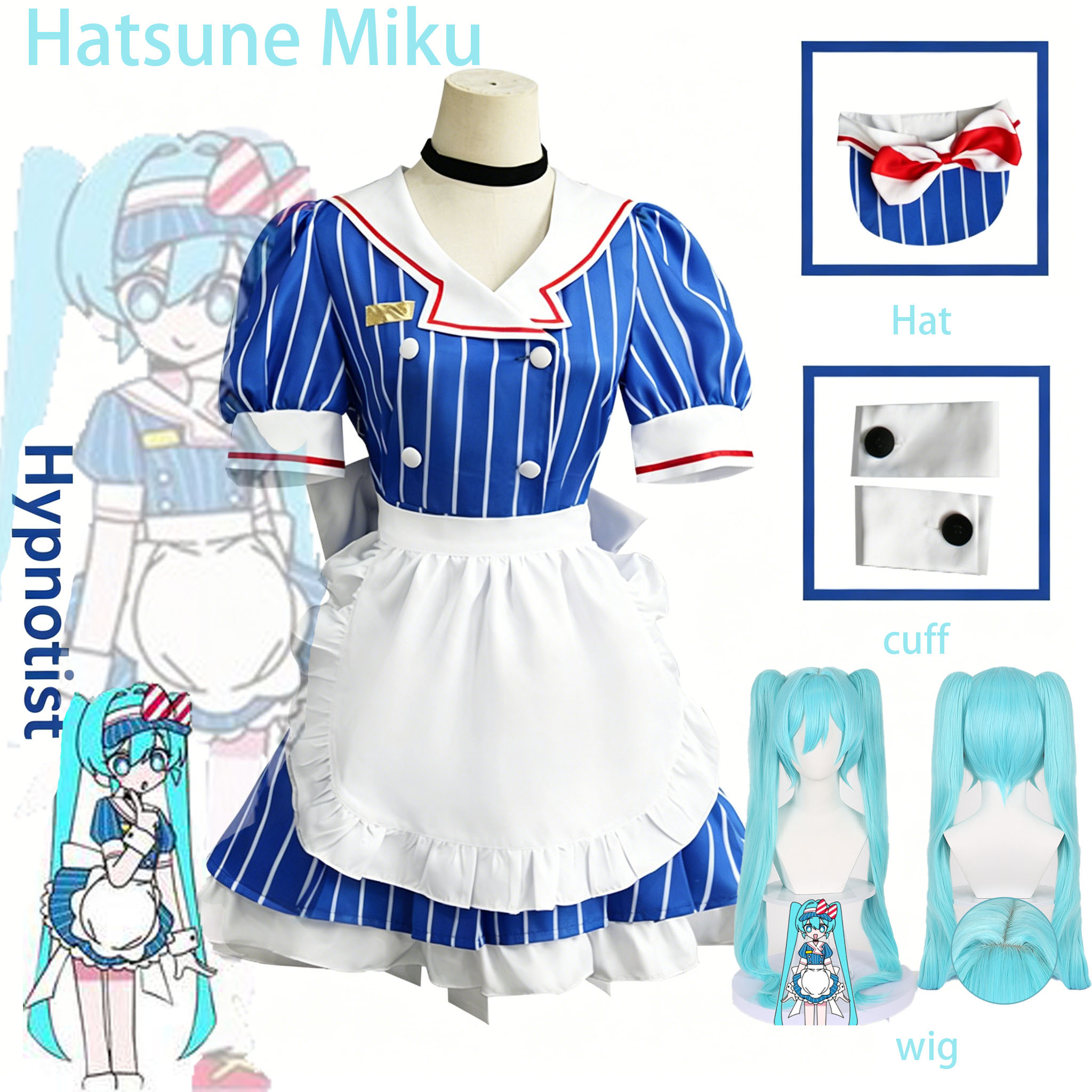 Fantasia Completa de Empregada - Anime Cosplay Duo avaliação e preço