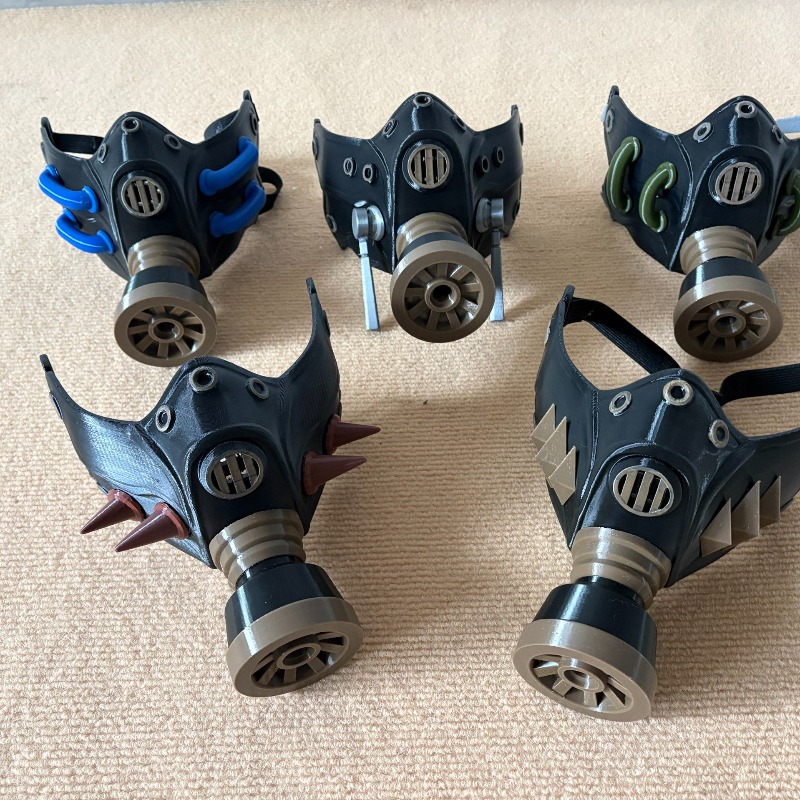 Máscara de Gás Preta 3D Impres - Anime Cosplay Male avaliação e preço