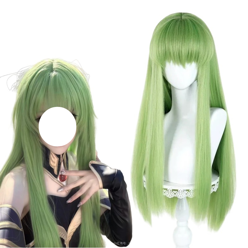 Peruca Verde Longa Sintética p - Anime Cosplay Long Hair avaliação e preço