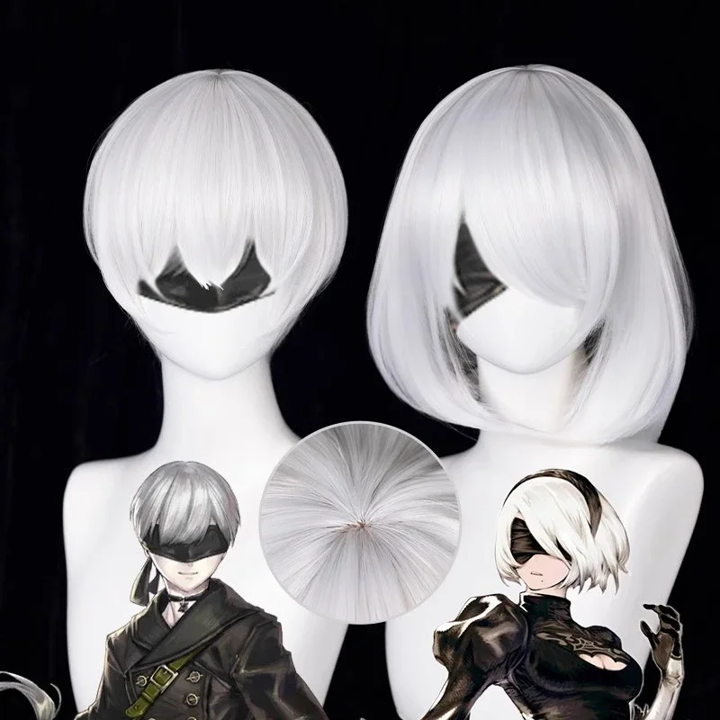 Anime 9S Cosplay Peruca 2b Per - Cosplay Anime White Hair avaliação e preço